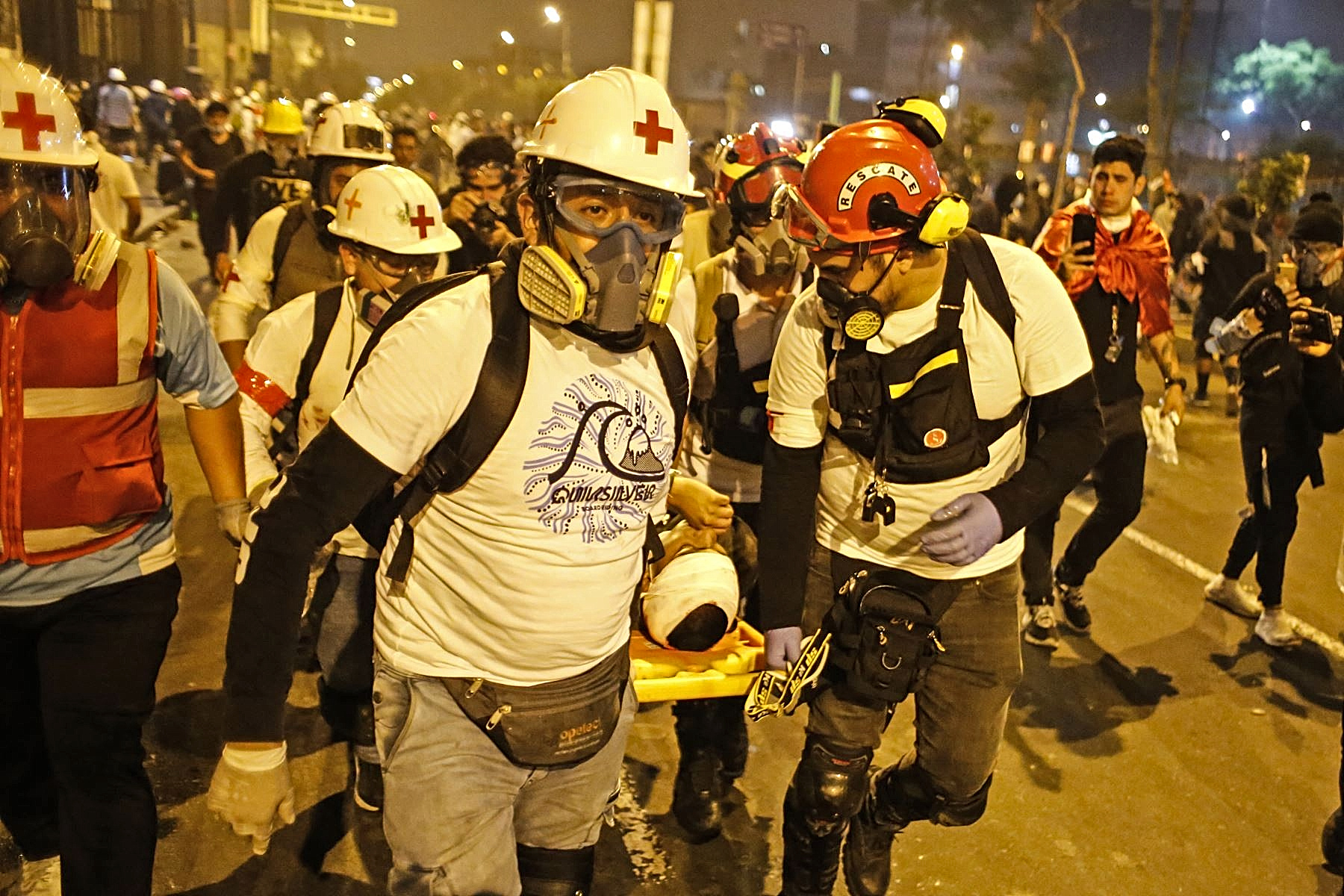 Manifestantes heridos