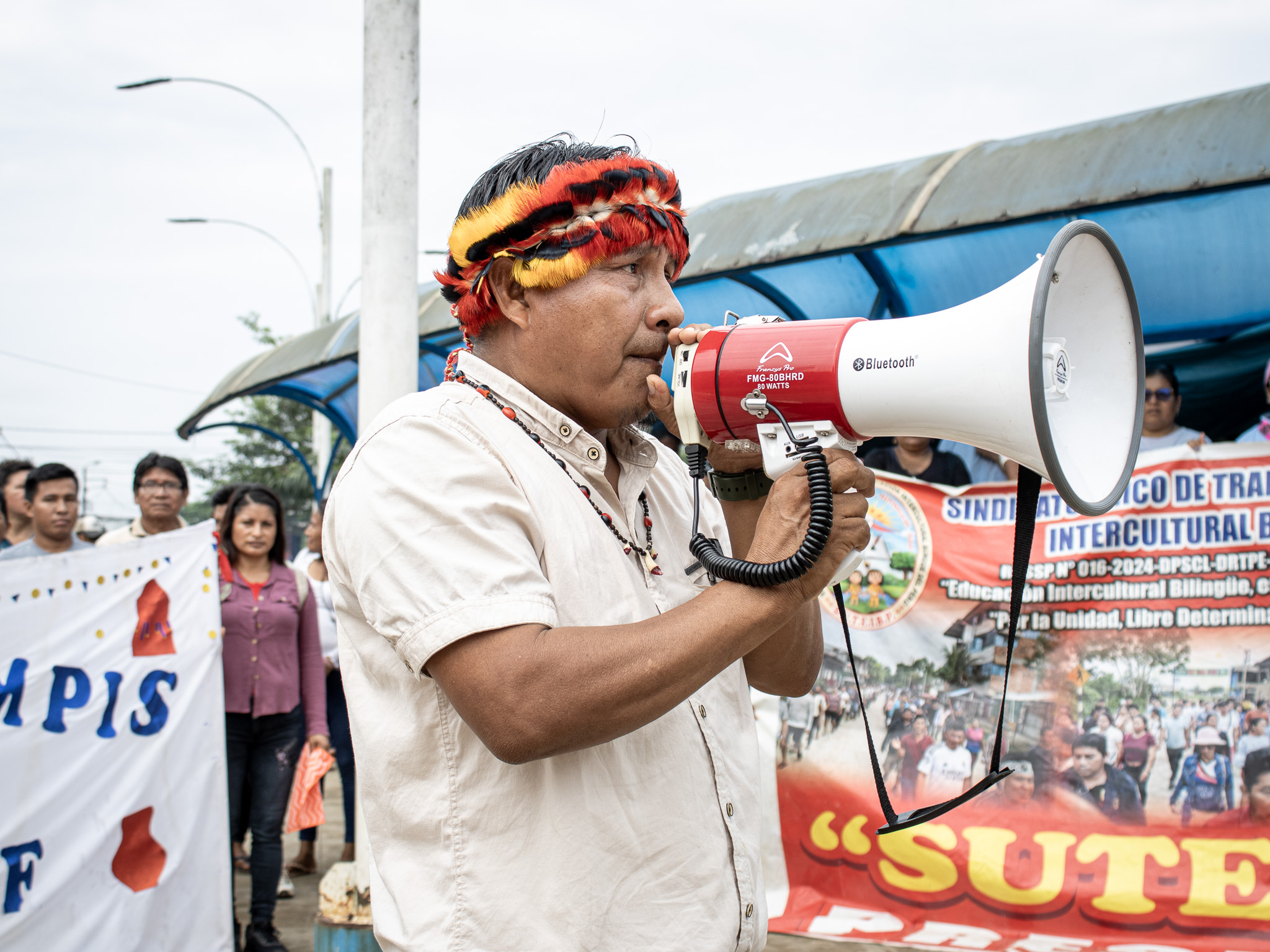Lider awajun educación intercultural protesta