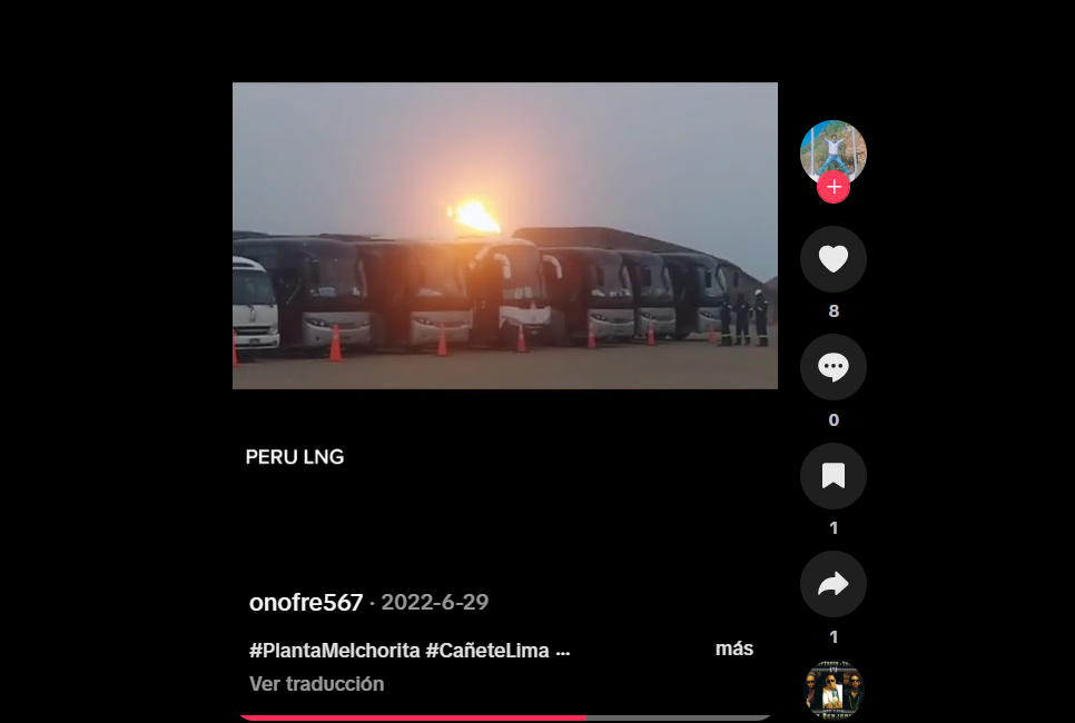 quema de gas en peru lng 