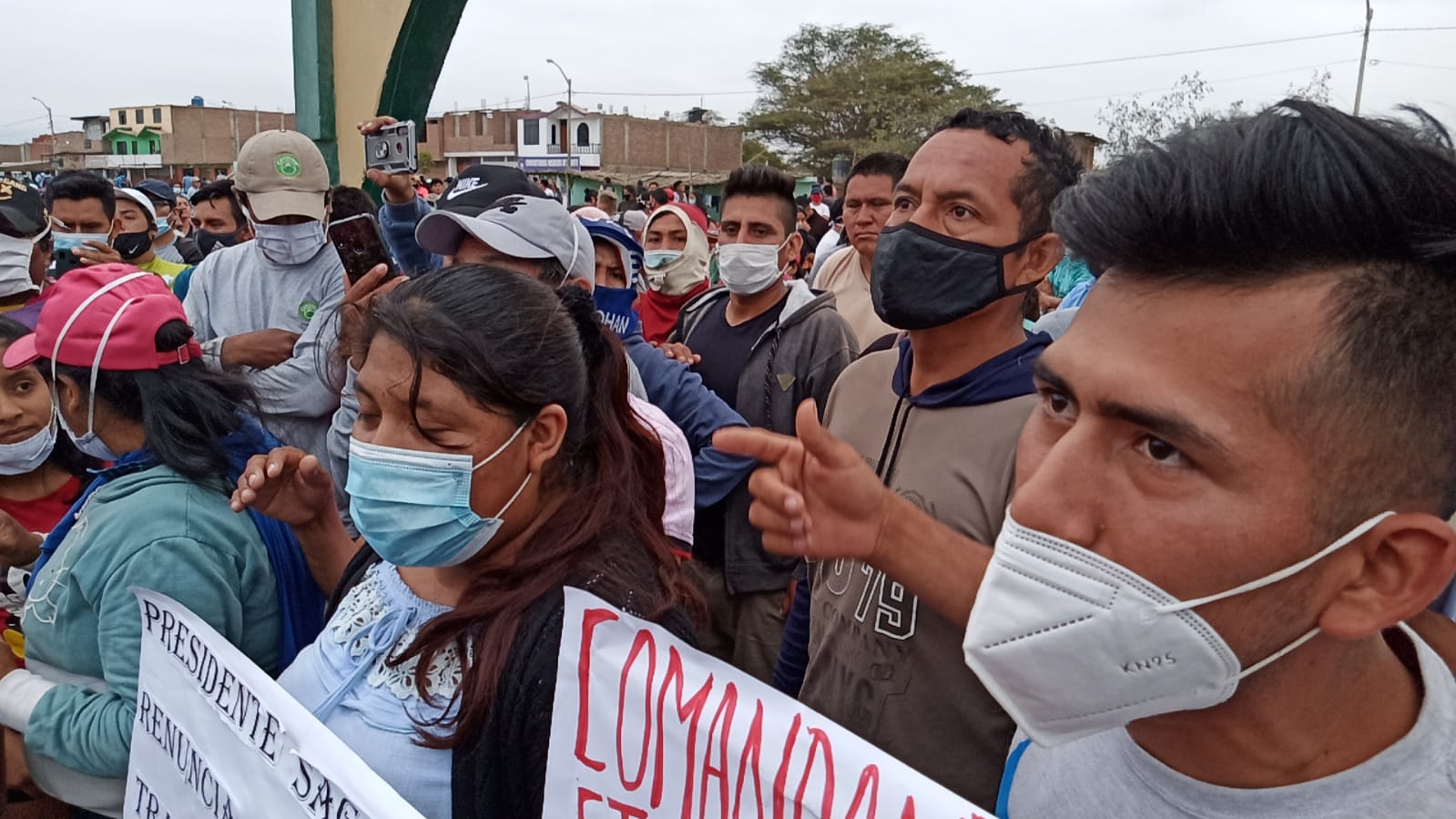 Protesta de trabajadores agrícolas