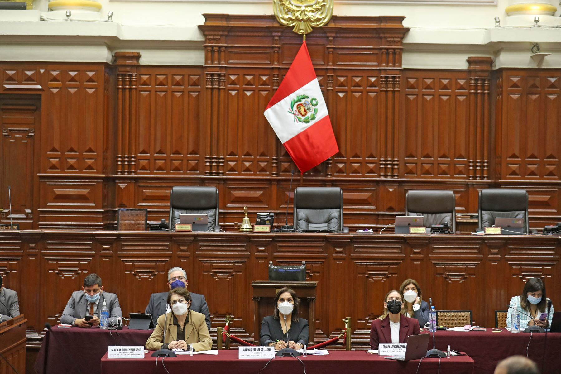 Patricia Juárez (Fuerza Popular) preside la Comisión de Constitución y Reglamento del Legislativo y apoya la aprobación del proyecto de ley para regresar a la bicameralidad. Foto: Congreso de la República.