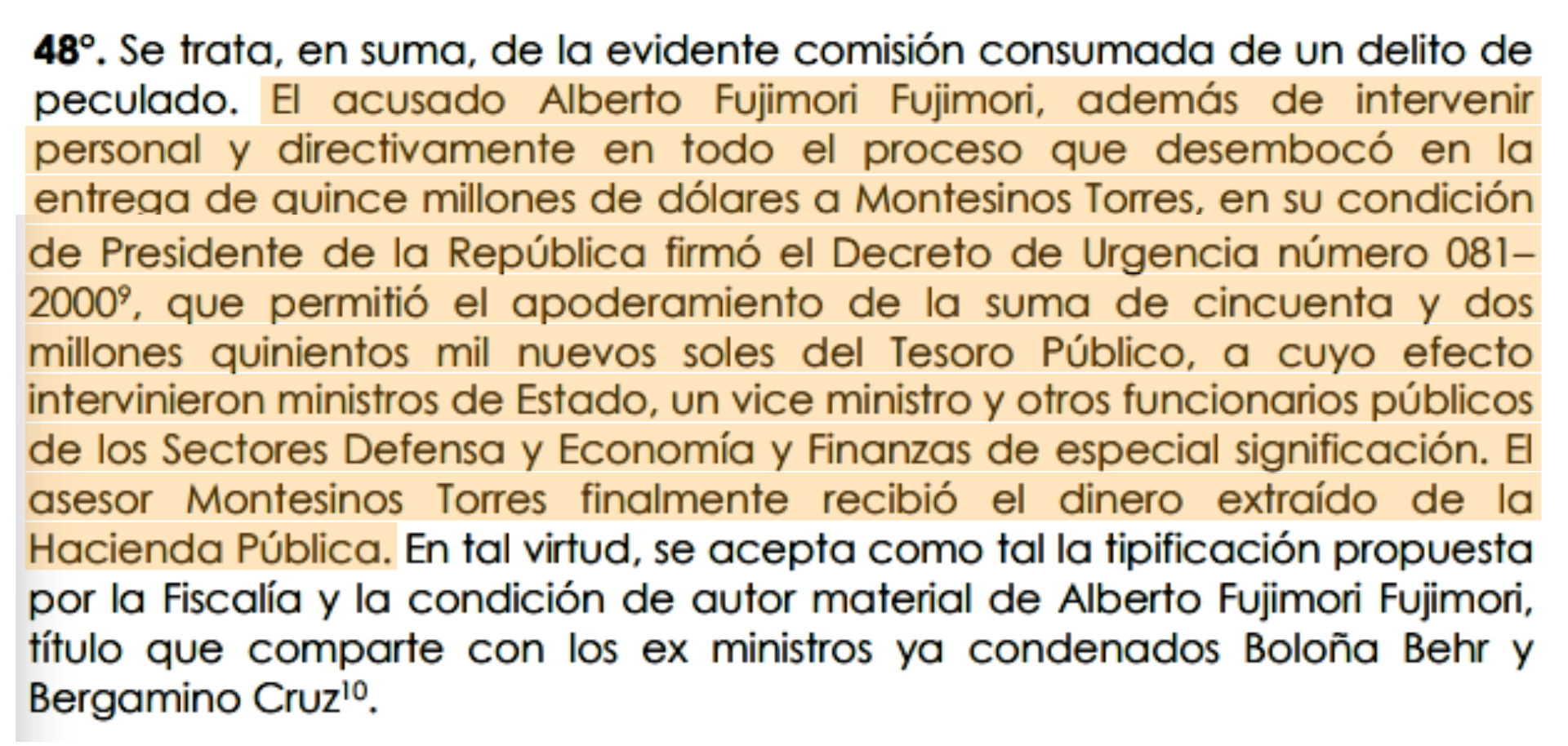 Sentencia